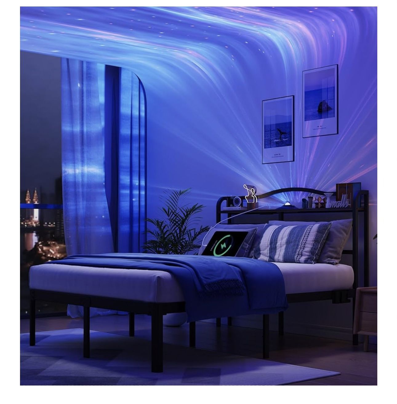 Led Full Size Bed Frame 
