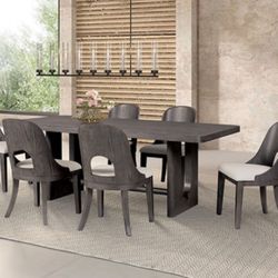 7pc Rectangular Dining Table Set 