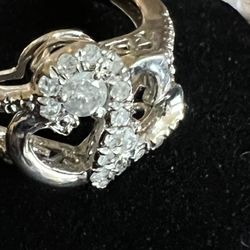 Beautiful Diamond 925 Size 7 1/2 Ring