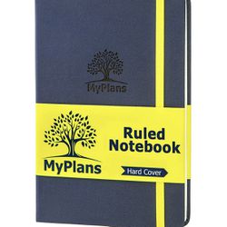 MyPlans Classic Notebook - A5 (5 x 8.25) Size Journal - Premium Thick Paper 120gsm - Writing Notebook (Ruled) [4 PACK]