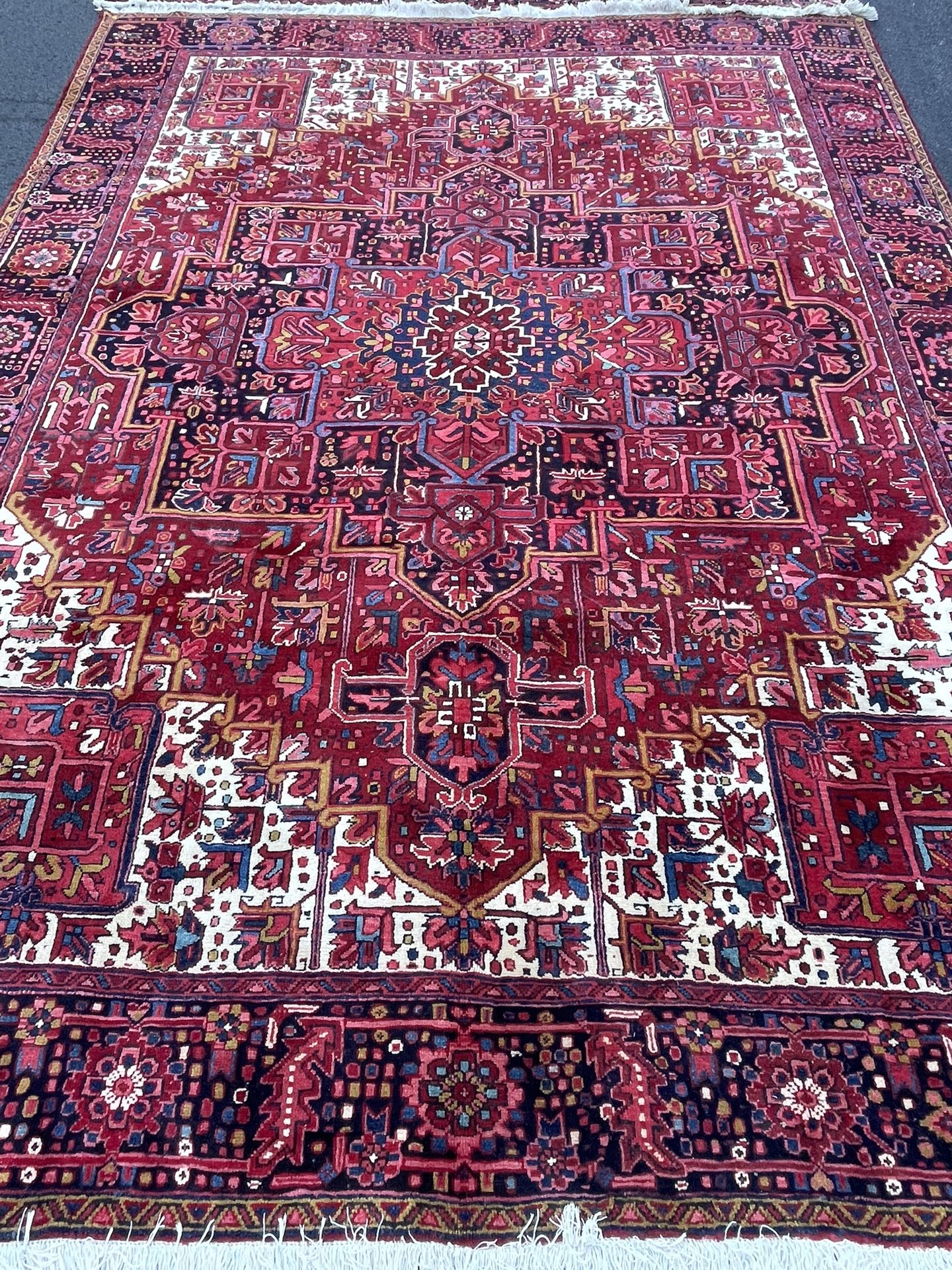 10x13 Persian Handmade Wool Rug Heriz