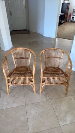 Pari Anthropologie Rattan Chairs