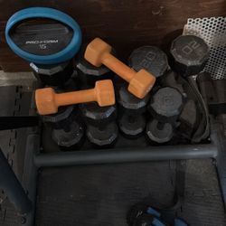 Weight Set 5-25 Metal Weight And Some Extra 