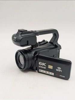 6K 64MP Camcorder Video Camera 18X Digital Zoom IR Night Vision Vlogging Camera for YouTube 4.0 Inch Touch Screen Video Camera with WiFi, Microphone