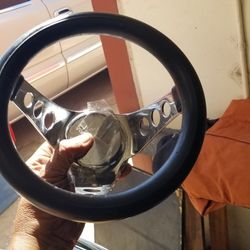 Black Small Steering wheel Like 6inch Very Old school 