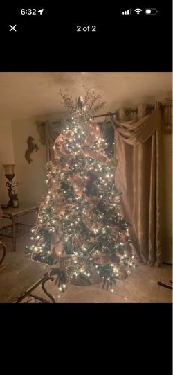 Christmas tree lighted