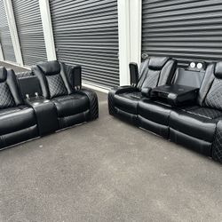 Brand New Power Reclining Couch And Loveseat