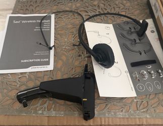 Plantronics WH500 Savi Wireless DECT Headset Single-Ear Boom Mic Black