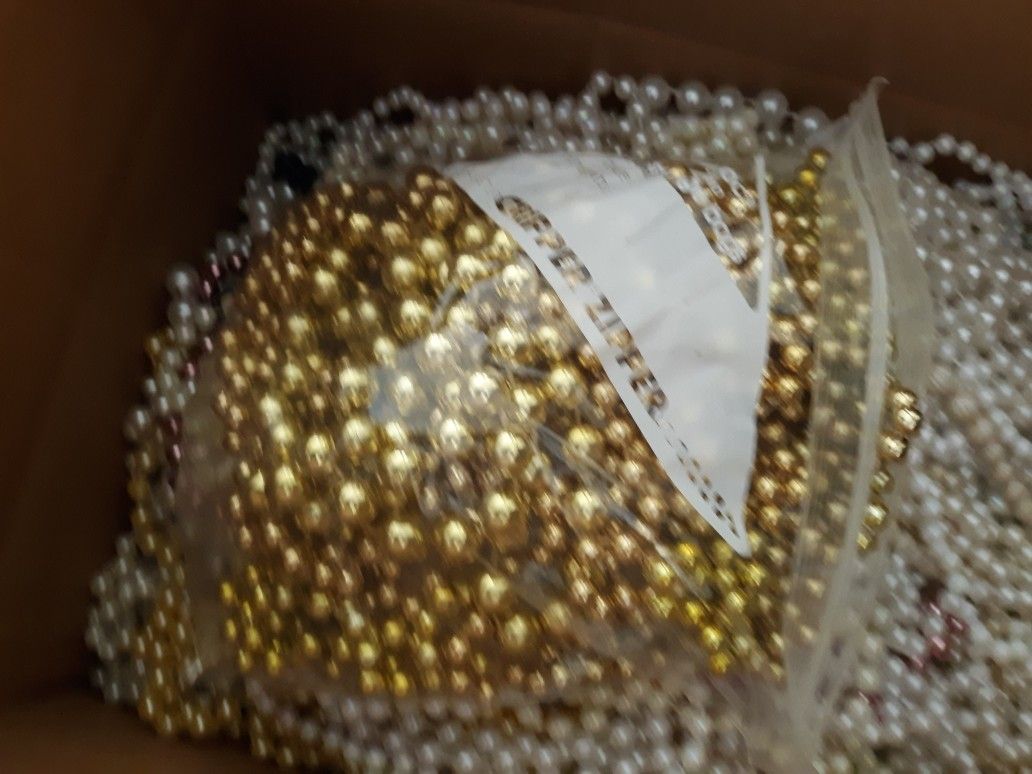 Gold MADRI GRAS BEADS