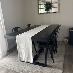 Black Dining Table + Chairs Set (DIY Project / Needs Touch-Up)