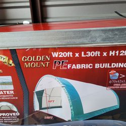 Golden Mount PE Fabric Building 20ft X 30ft X 12ft Brand New 