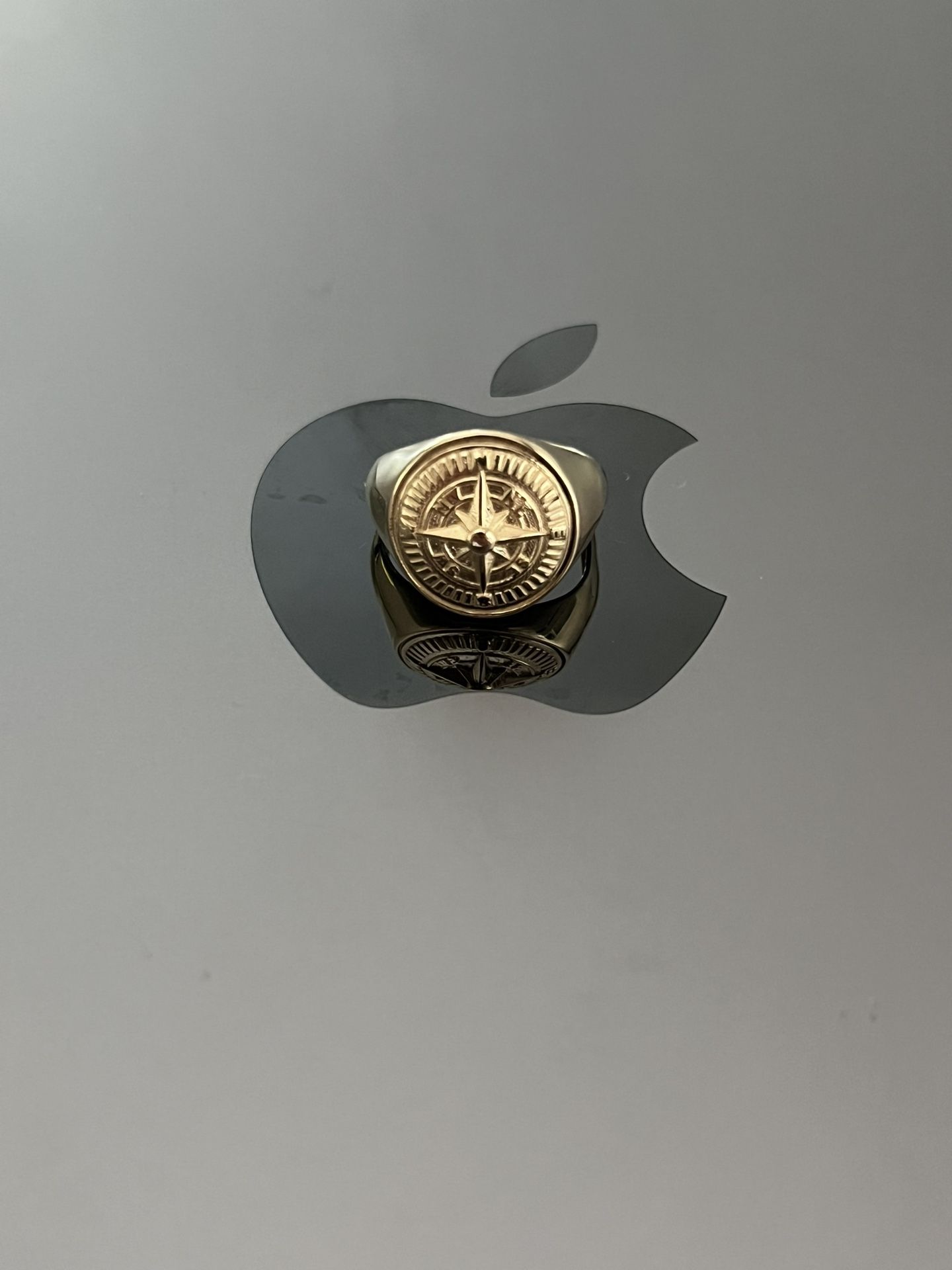 14K Gold Compass Ring