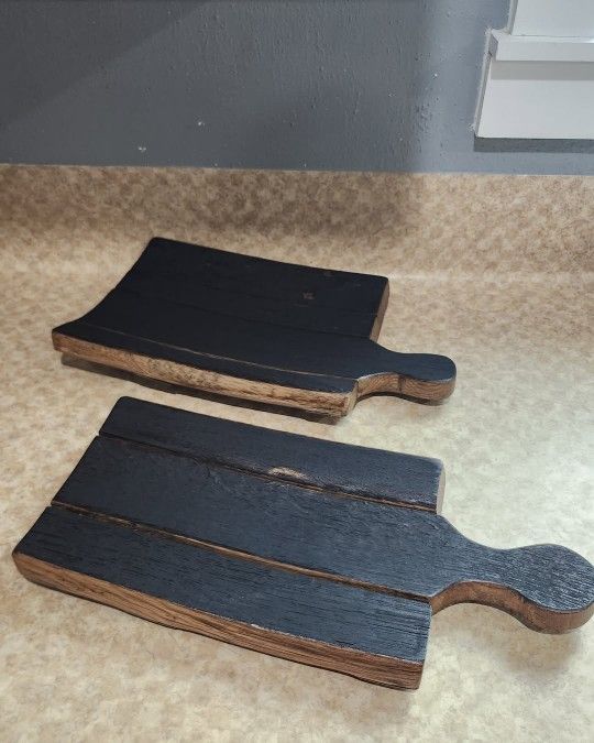 Bourbon Whiskey Barrel Charcuterie / Cheese Boards