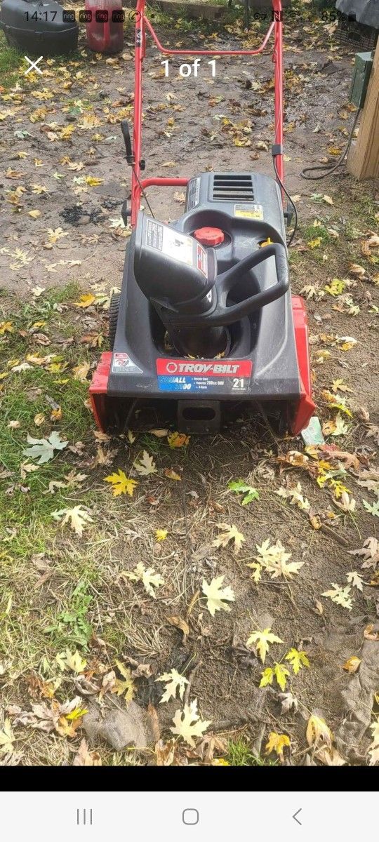 Single Stage Snow Blower Tuned Up Ready To Go
