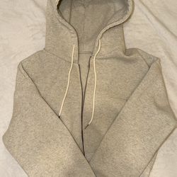 Light Grey Zip Hoodie – Size S/M