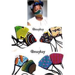 African print face masks restocked