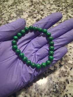 Malachite crystal healing bracelet