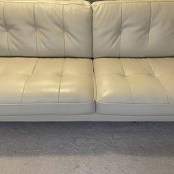 Leather Sofa With Ottoman