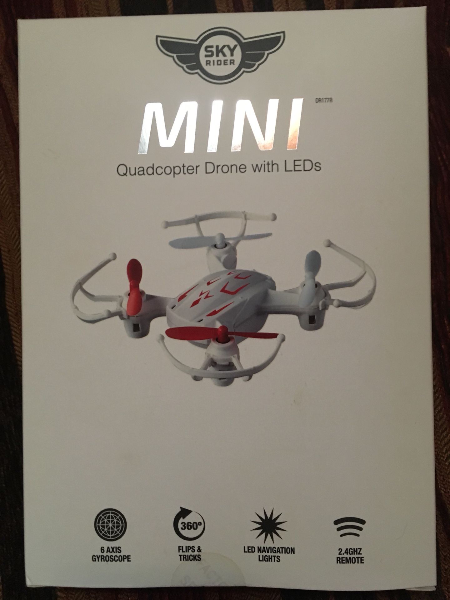 Mini quadcopter drone with leds