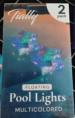 Floating pool lights multicolored