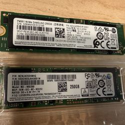 Samsung SSD 250gb + 256gb