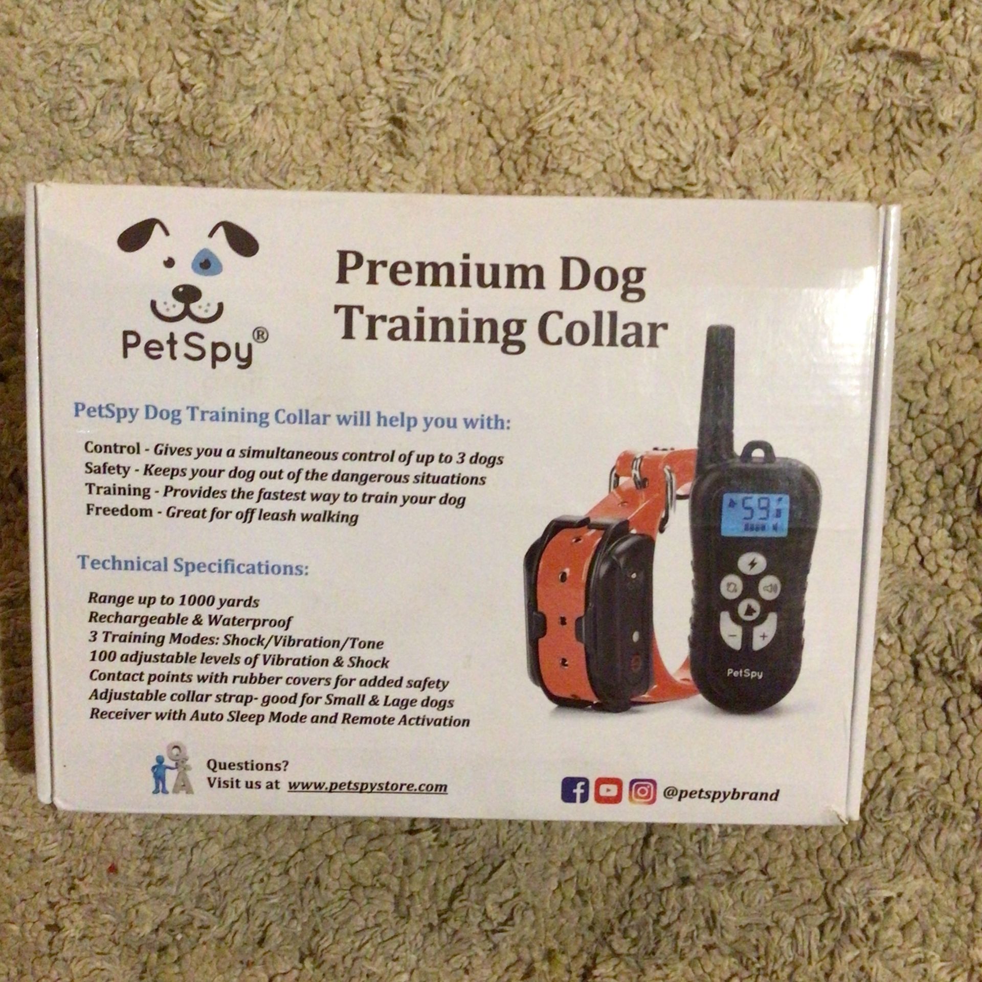 Pet Spy Training Collar M919-1 New