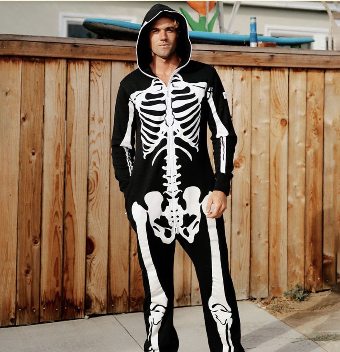 Halloween costume - Skeleton Onesie - Male Large 