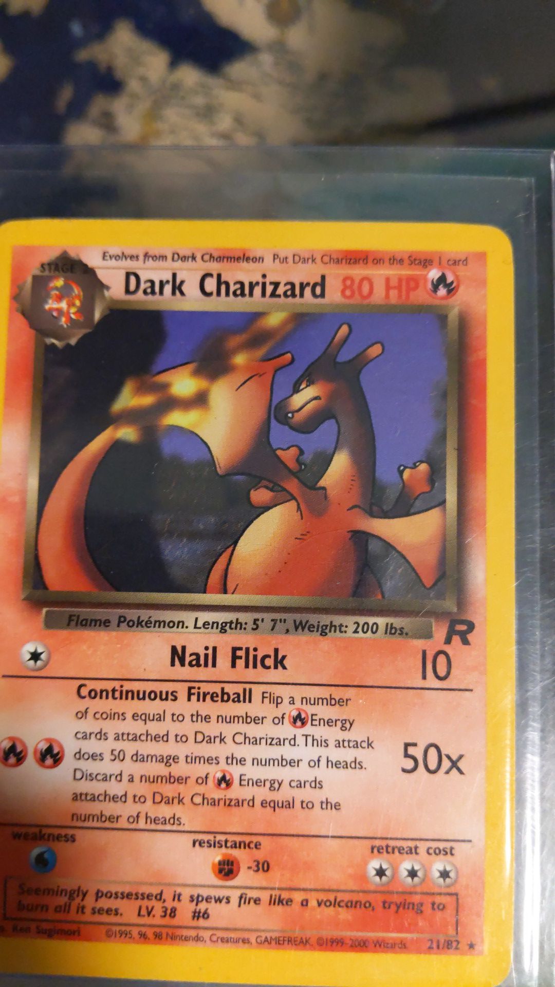Dark Charizard perfect condition Pokemon card