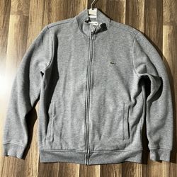 Grey Lacoste Full-Zip Sweatshirt🐊