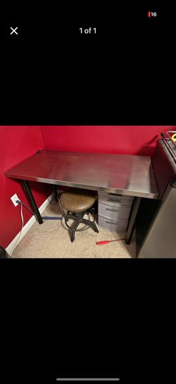 Metal Topped IKEA Desk
