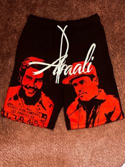 Red and black asaali shorts size medium retail goes for $150