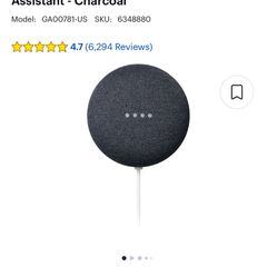 Nest Mini (2nd Generation) with Google Assistant - Charcoal