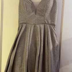 Homecoming Dress, Champagne Color, Size 6 