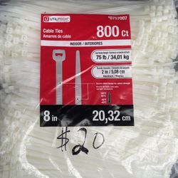 800 Ct 8” Indoor Zip Ties