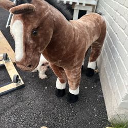 Stuffed Standing Realistic Horse