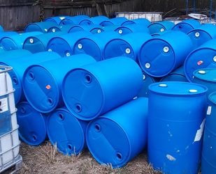 55 GALLON PLASTIC BARRELS 2 BUNG FLOATING DOCK STORAGE BARRIER WEIGHTS AND MORE