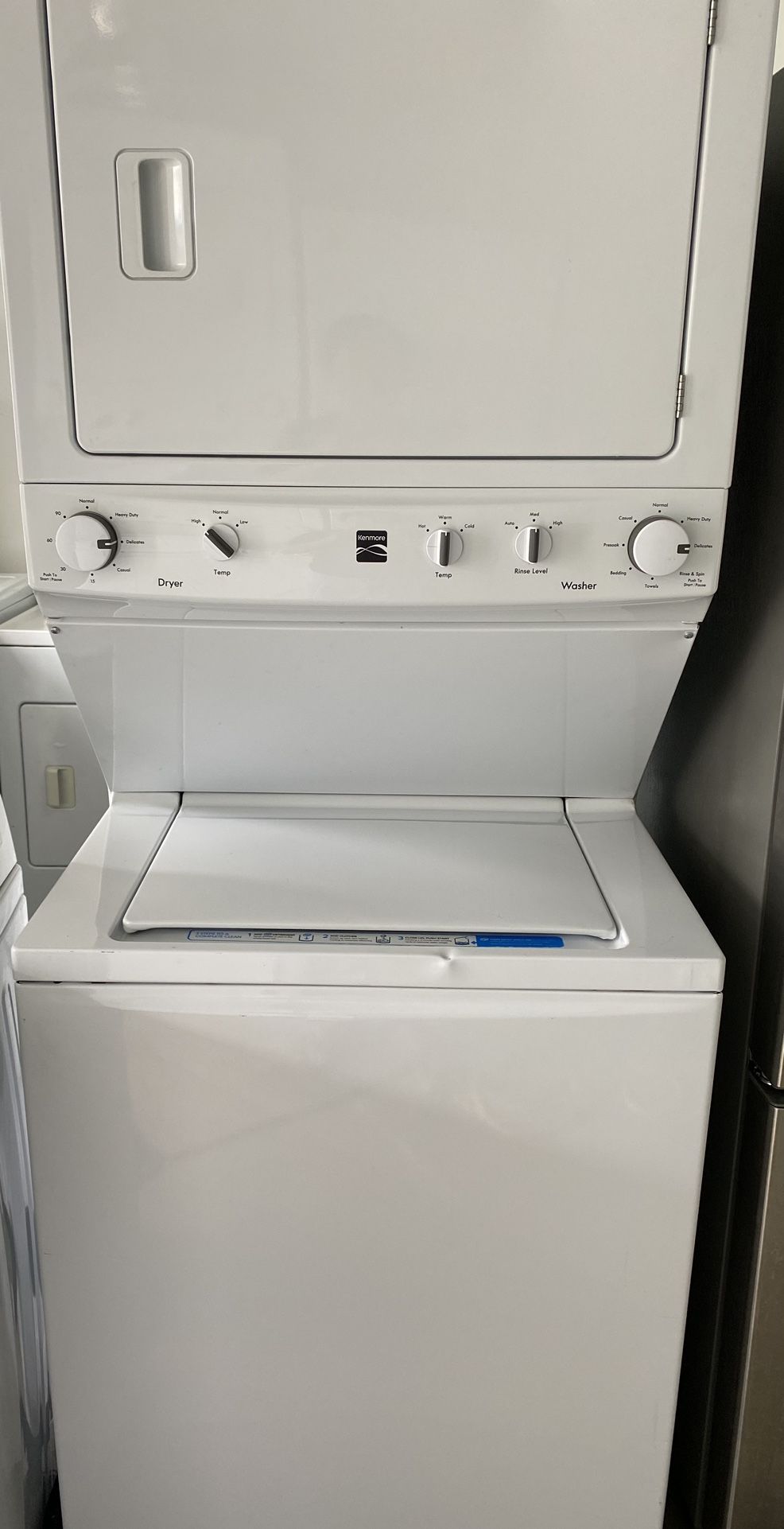 Kenmore  Washer And Dryer Stacked in very good condition