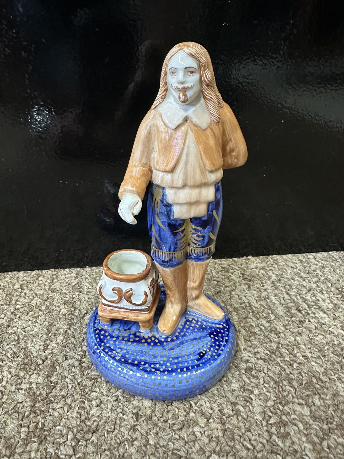 Porcelain Figure Signed TRE Spain Unusual Unique 7in