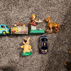 Lot of  6Vintage Scooby Doo Burger King Kids Meal Toys McDonald's Happy Meal