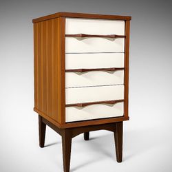 Mid-Century Two-Tone Lacquered & Walnut Night Stand, c. 1960's - Delivery Available