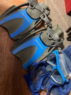 Snorkel gear:  Fins - mask and bag
