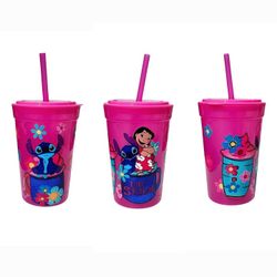 Lilo & Stitch Pink Plastic Cup 16oz Kids