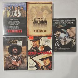 3:10 to Yuma Tombstone Young Guns Best Western Films DVD SetOf 5 Mint Conditio