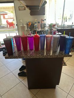 Starbucks Studded Tumbler Cups with Straws – Lot of 11 selling as bundle