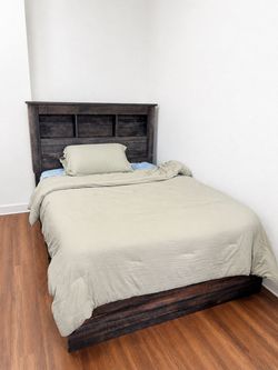 Full Twin Bed frame with Headboard Under storage Drawers Ashely Furniture
