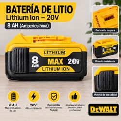 🔋 BATERÍAS PARA HERRAMIENTAS MILWAUKEE Y DEWALT ⚡