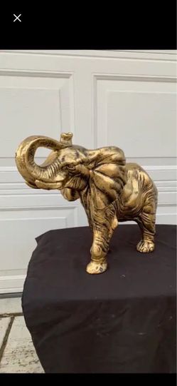 Golden elephant statue