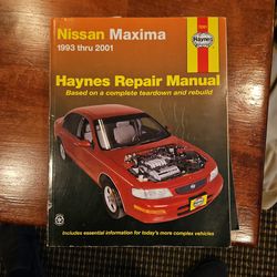 Haynes repair manual for 93 thru 01 Nissan Maxima