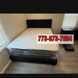 Brand New Queen Bed Frame With Mattress & Boxspring For Only $349 🚨 Ready For Delivery 🚚