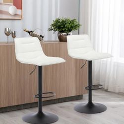 WHITE AND BLACK BAR STOOLS SET OF 2 PCS 👉 59.00 X SET OF 2 PCS 👈💥 BRAND NEW NEVER USE 💥